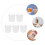 5Pcs Plastic Square Buckets with Handle for Ice Cubes Milk Tea Juice 8