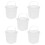 5Pcs Plastic Square Buckets with Handle for Ice Cubes Milk Tea Juice 10