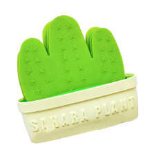6PCS Flexible Coasters Cup Mats Dining Decors Cactus-White