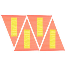4Pz Flag Sicurezza Triangolari in PVC Riflettente