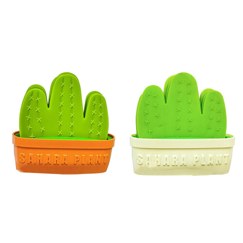 6PCS Flexible Coasters Cup Mats Dining Decors Cactus-White 1
