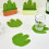 6PCS Flexible Coasters Cup Mats Dining Decors Cactus-White 7