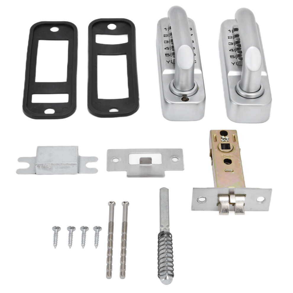 Keyless Entry Door Lock With Adjustable Handle Direction, Zinc Alloy Mechanical Lock For Lodging Houses Short-Term Rentals, Quiet Operation Durable Wa 9060116248285