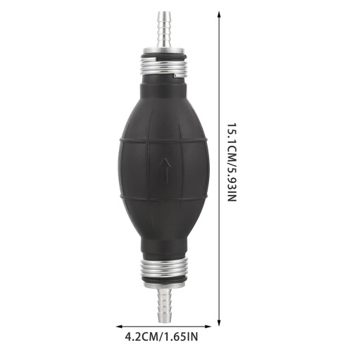 2Pièces Manuelle Noir Plastique Inox Pour Siphon Essence Auto 2