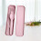Talheres Portátil Rosa Com Colher, E Para 8
