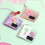 Portamonete Rosa in PVC Con Strap Per Carte Glitter 3