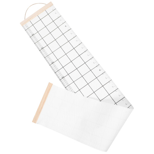 Wandhoogtemeter Kind Wit Canvas Hout Scandinavisch