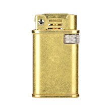 Mechanical Retro Rocker Arm Kerosene Windproof Lighter Brass With Side Sliding Ignition And OldFashioned Grinding Wheel