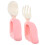 1Conjunto Talheres Silicone ABS Para Bebê Rosa Com Curta 8