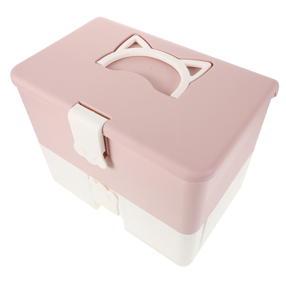 RóżOwa Kosmetyczka Na Paznokcie Z Uchwytem DużA Pojemność-image