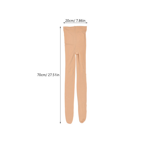 Elastische Beige Schaatstights Nylon Met Voor 2
