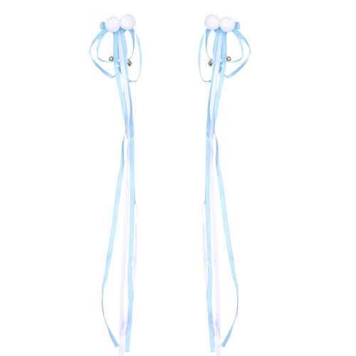 1Par Clip Infantil Azul Para Cabelo Com Tassel E Decoração Chinesa