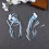 1Par Clip Infantil Azul Para Cabelo Com Tassel E Decoração Chinesa 4