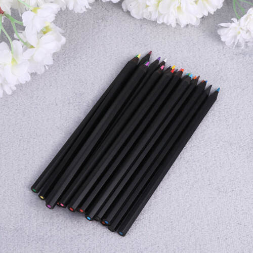 1Conjunto Lápis De Artísticos Coloridos Preta De 2