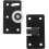 Cabinet Sliding Door Track Pulley Plastic Round 2pcs 1