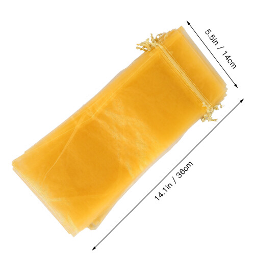 1Conjunto Bolsa Organza Para Decoração De Vinho 1