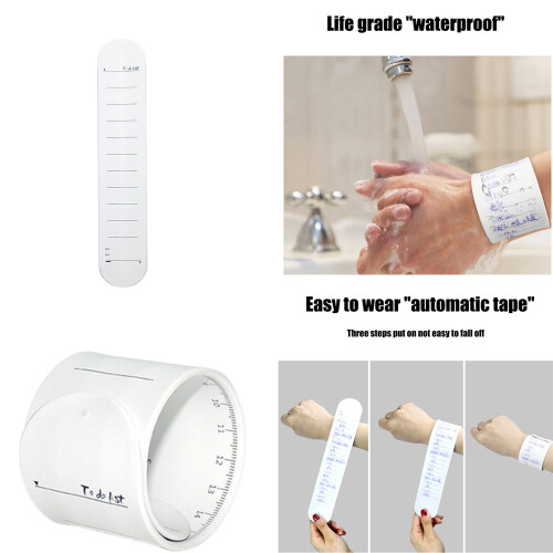Wearable Nurse Notepad Slap Bracelets Silicone Memo-light green 2