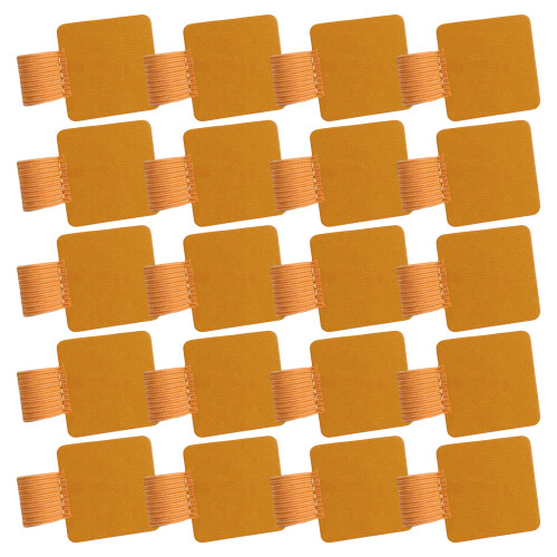 20Pcs PU Leather Pen Pencil Holders Notebook Pen Holders-Yellow