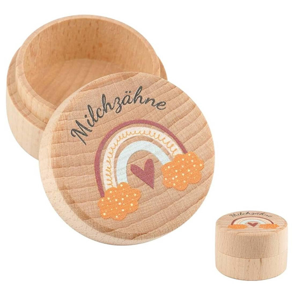 Yellow Tooth Box Milk Teeth For Wooden Tooth Box With Cute Motif