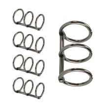 5 stuks metalen bindringen 3 ringen-pistool zwart 20x2,4x40