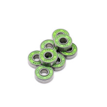 Deep Groove 608RS ILQ11 8 x 22 x 7 ABEC9 Green Sealed Inline Roller Skate Bearing Steel Wheel Bearings for Skateboard, Pack of 8 Ref: 1481