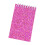 Twin-Wire Binding Notepads 20 Sheet Unlined with Sequins-Pink 1
