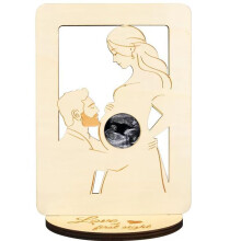 Baby Ultrasonic Picture Frame, Wooden Photo Frame, Pregnant Woman, Souvenir Decorations for Baby Shower for Expectant Mothers 3 US