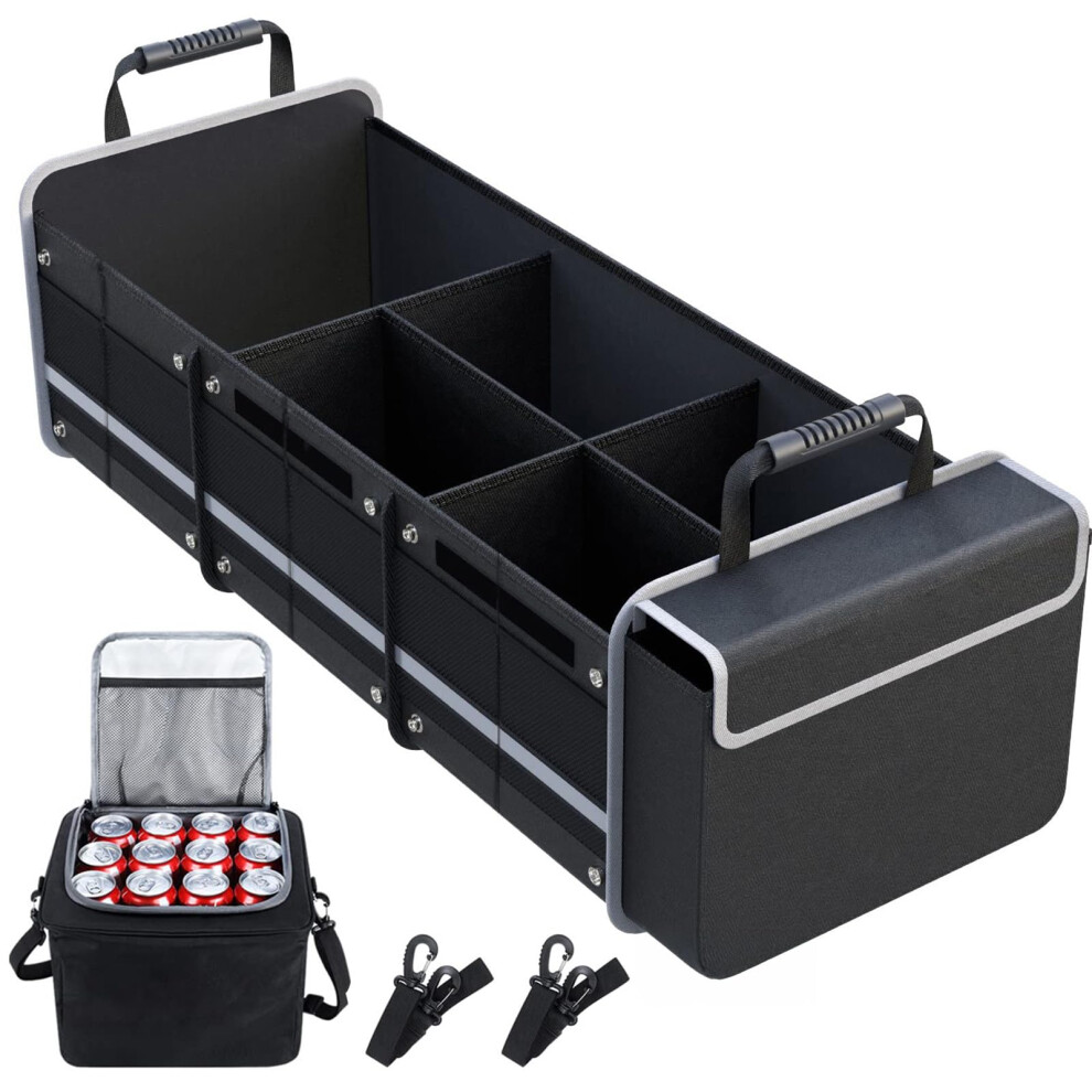 Extra Large Car Boot Organiser With Detachable Insulated Cooler For Suv Van Camping Accessories 9323874448657