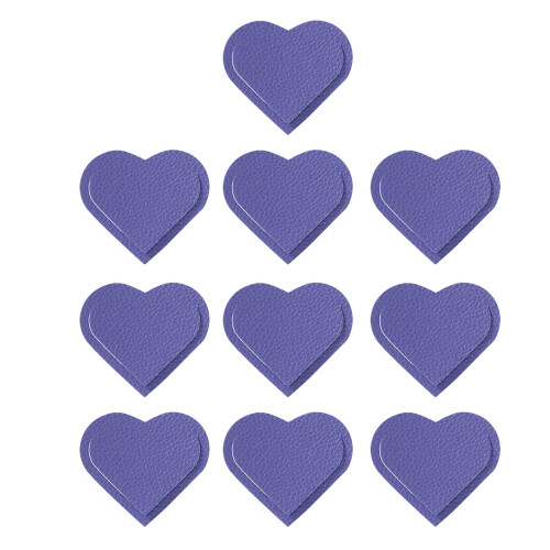 Marque-pages en forme de cœur, marqueur de Page en cuir-Violet