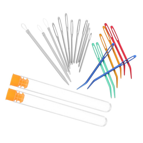 1Conjunto Para Tricô E Alumínio Nylon Com Estojo