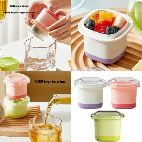 Bright Effective Ice Cubes Molds for Cocktails Garnishes-Square 1