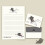 1 ensemble de papier à lettres avec enveloppes, ensemble de 6