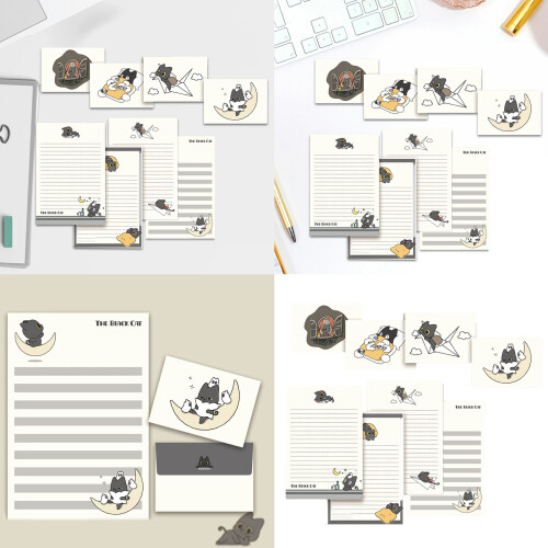 1 ensemble de papier à lettres avec enveloppes, ensemble de 1