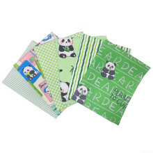 Cotton Twill Fabric Panda Stripe Pattern, 6 Pcs, 40x50 Cm Each, For DIY Crafting, Sewing And Apparel Making