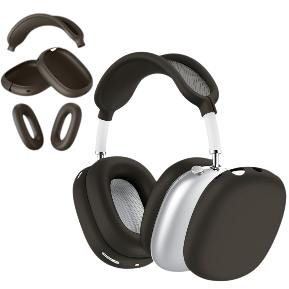 3 In 1 Silicone Case Cover For Headphones, Antiscratch Ear Pads, Ear Cups, Headband Protector, Coffee Color 9339159668696
