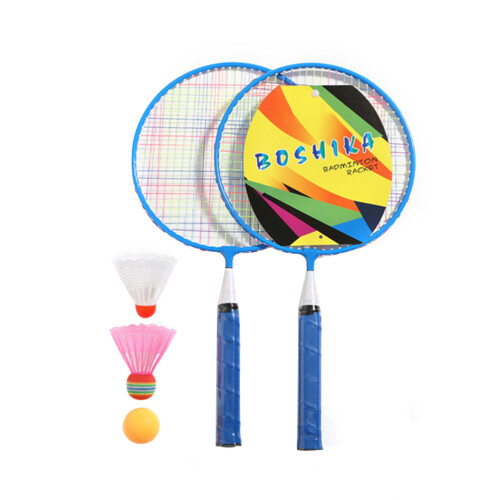 1Conjunto Raquete Azul Nylon Para Badminton