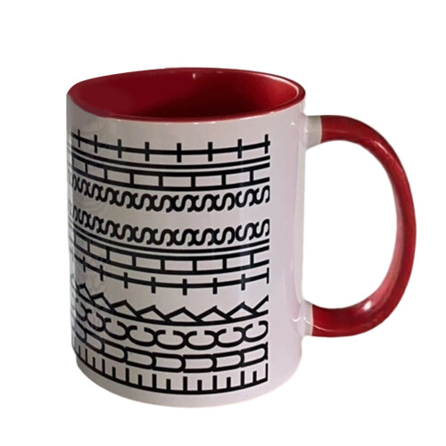 Concealed Message Coffee Mug Unique Humorous Drinking Cup-Red