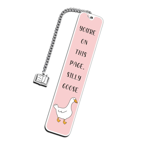 Silly Gooses – marqueur de Page en métal, marque-pages-Rose