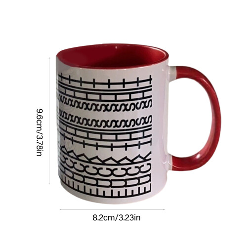 Concealed Message Coffee Mug Unique Humorous Drinking Cup-Red 2