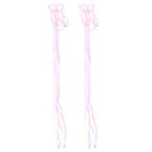 1Par Presilha Rosa Tassel Para Cabelo Infantil Chinês E Festa