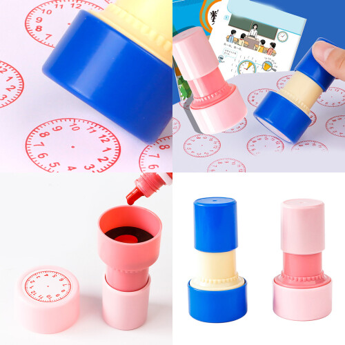 Teaching Clock Stamp Educational Clock Stamp Children-Blue 2