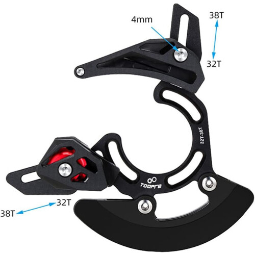 chain guide, chain deflector, bicycle protection, 32T38T, single disc chain guide 2