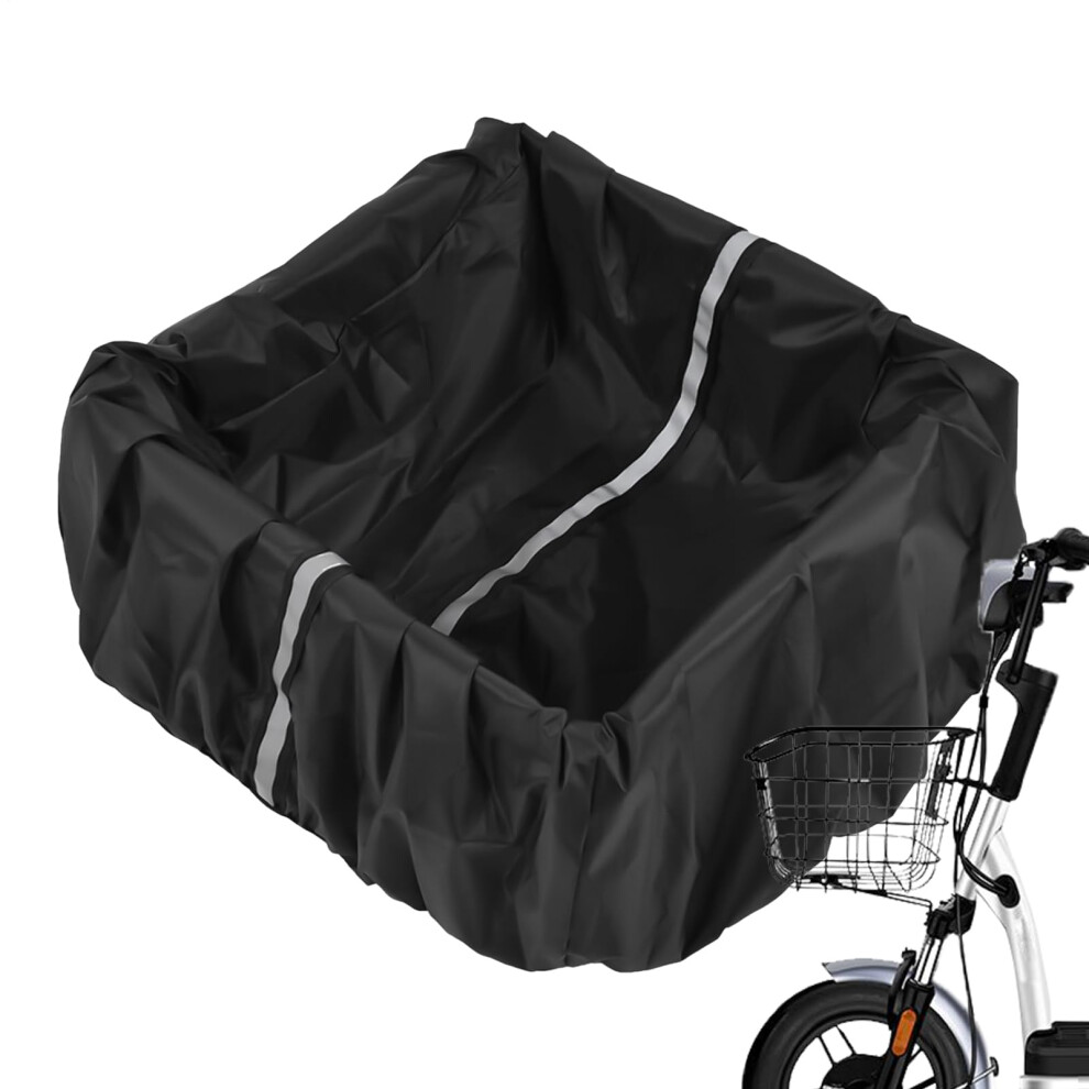 Bicycle Basket Rain Cover  Oxford Fabric Cover with Reflective Strips