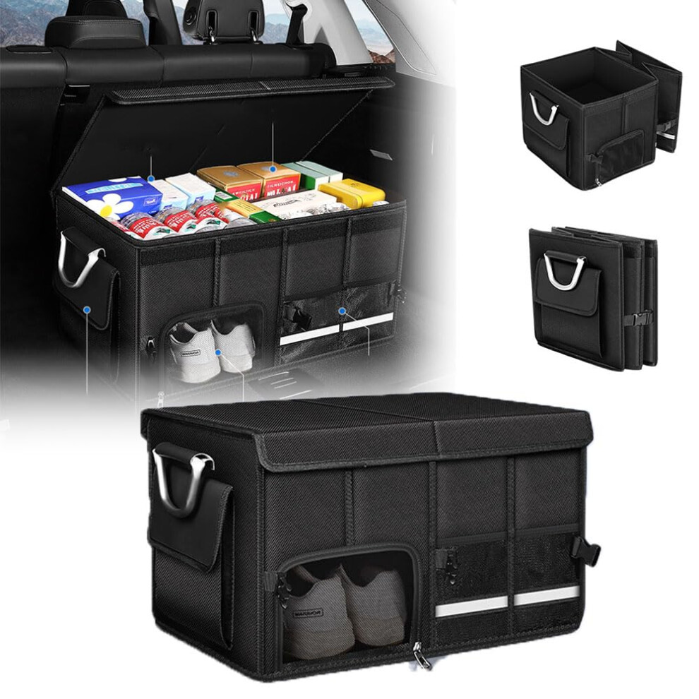 Car Boot Organiser Trunk Organiser, Collapsible Multicompartment, Waterproof Durable Car Storage 9119770056122