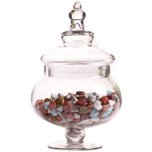 Candy jar, sugar bowl, candy jar with lid, glasses, decorative glass container