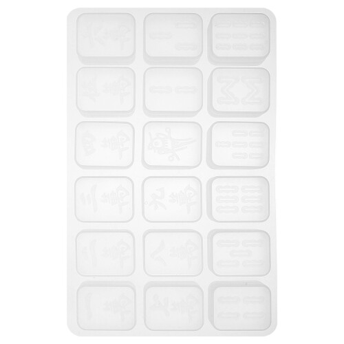 Silicone Mahjong Simples Transparente Para Criação DIY 1