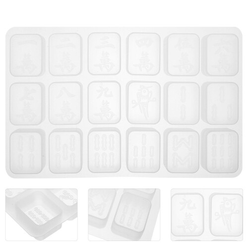 Silicone Mahjong Simples Transparente Para Criação DIY 2