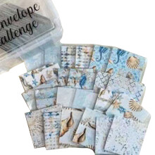 100 geldbesparende envelopuitdagingssets-blauwe schaal plastic b