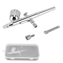 Kit de aerógrafo multifuncional com pistola de precisão, bico de 0,3 mm, alimentação por gravidade e design de dupla ação para decoração de
