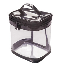Reise-Kulturbeutel, tragbarer Kosmetikbeutel mit Reißverschluss, wasserdicht, TSA-konform, transparentes Design, Kosmetiktasche mit Griff für